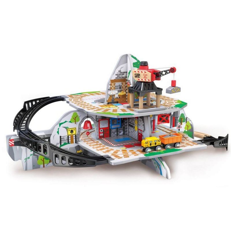 HAPE Wooden Fire Engine Playset with Working Ladder, Fireman and Dog