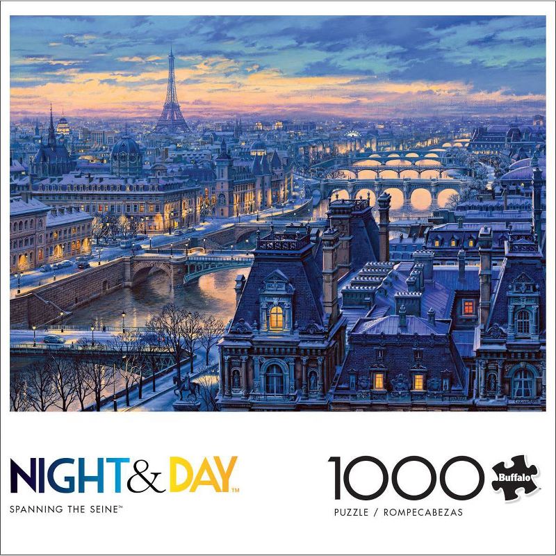 Buffalo Games Night and Day: Spanning the Seine Jigsaw Puzzle - 1000pc