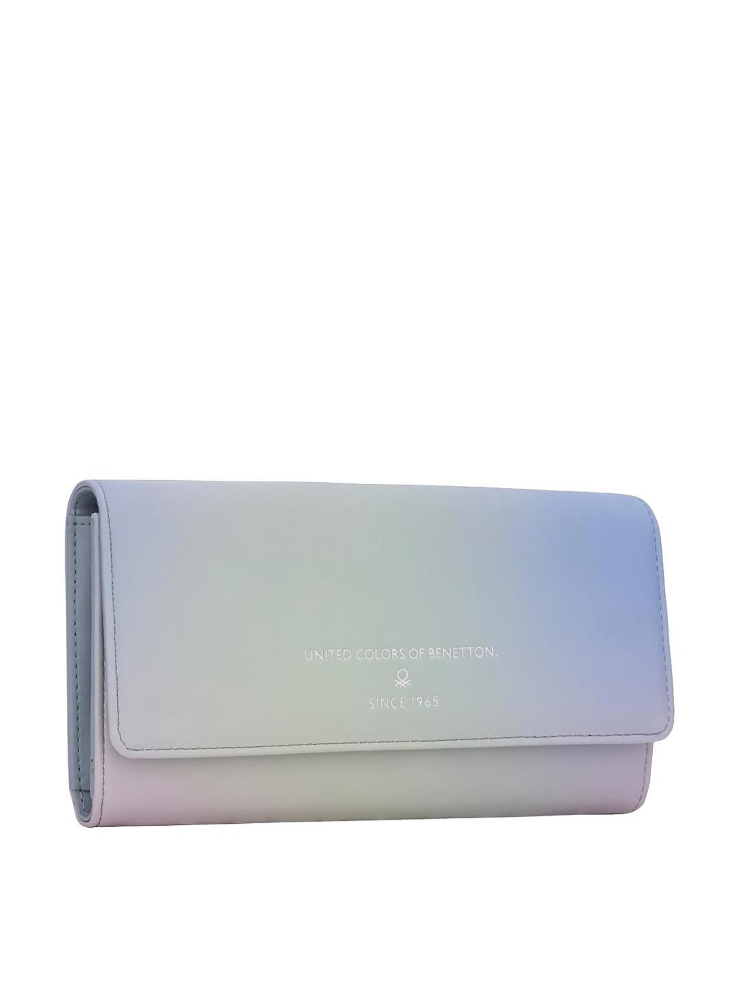 United Colors of Benetton Ambre Ombre Green Solid Tri-Fold Wallet