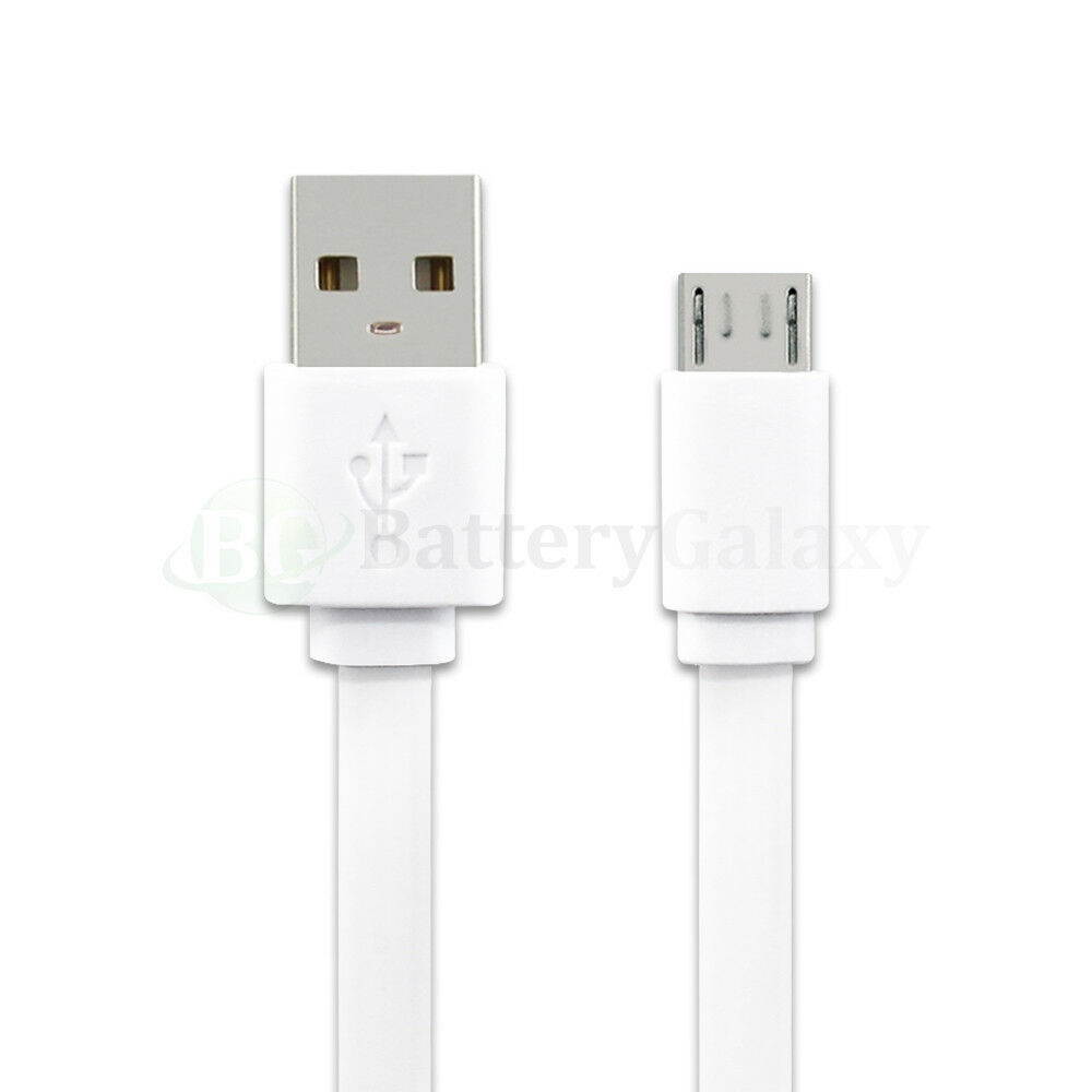 1-100 Lot Micro USB Flat Noodle Cable for  Galaxy S S2 S3 S4 S5 S6 S7