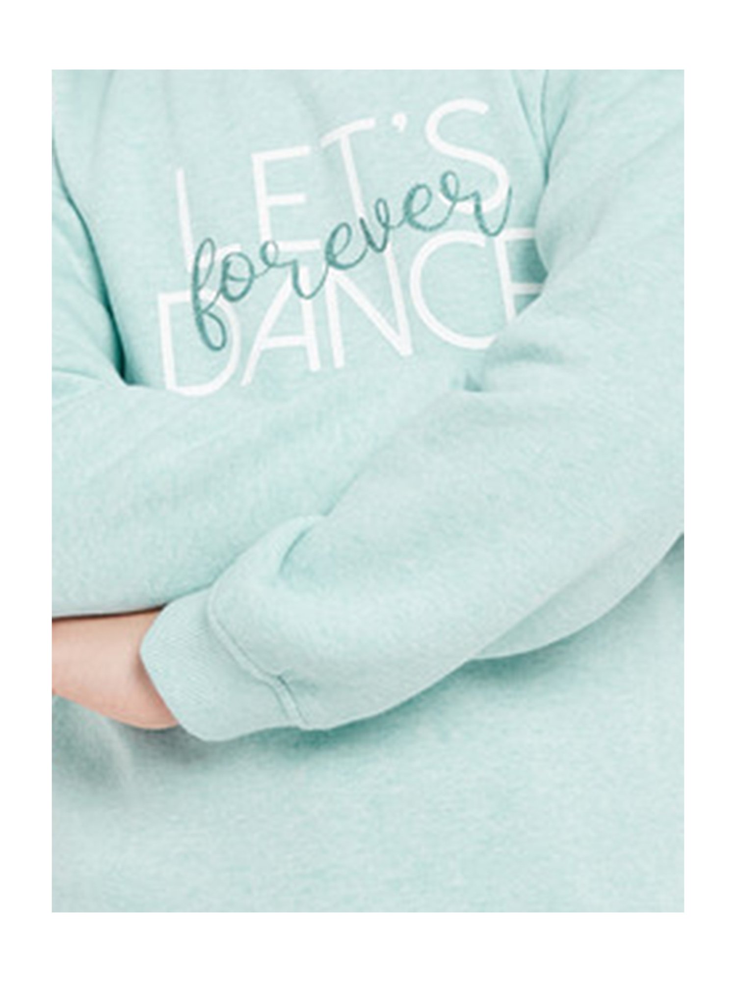 METTLE Kids Aqua Blue Printed Full Sleeves Sweatshirt