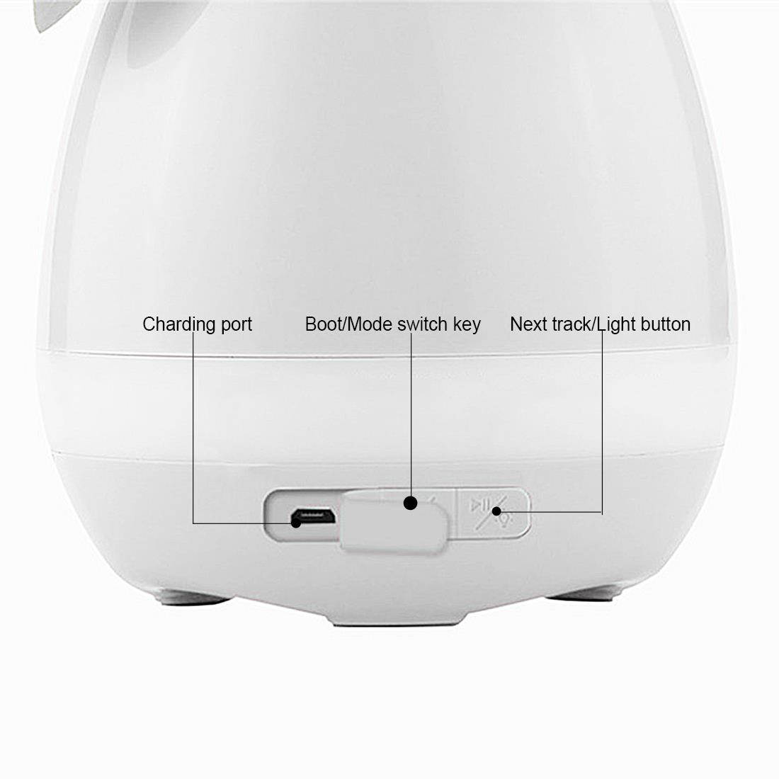 Flowerpot Bluetooth Speaker Night Light Smart Music Touch Control Wireless Speaker