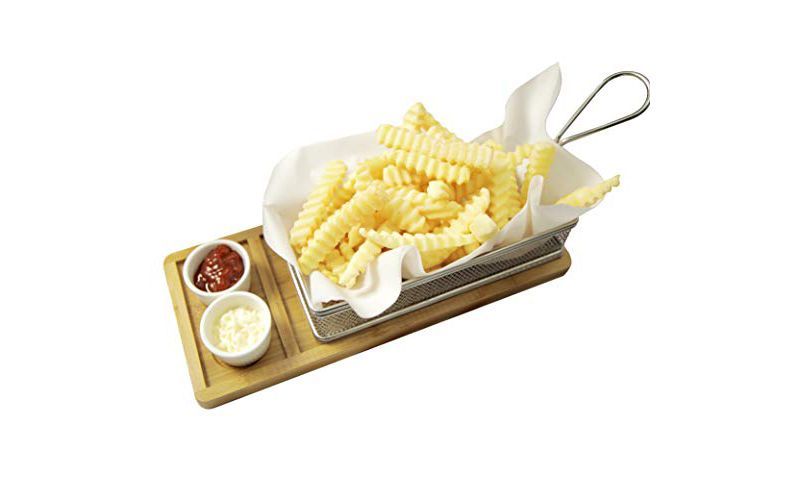 Spectrum Bloom Arched 2-Tier Steel Fruit Server - Satin Nickel