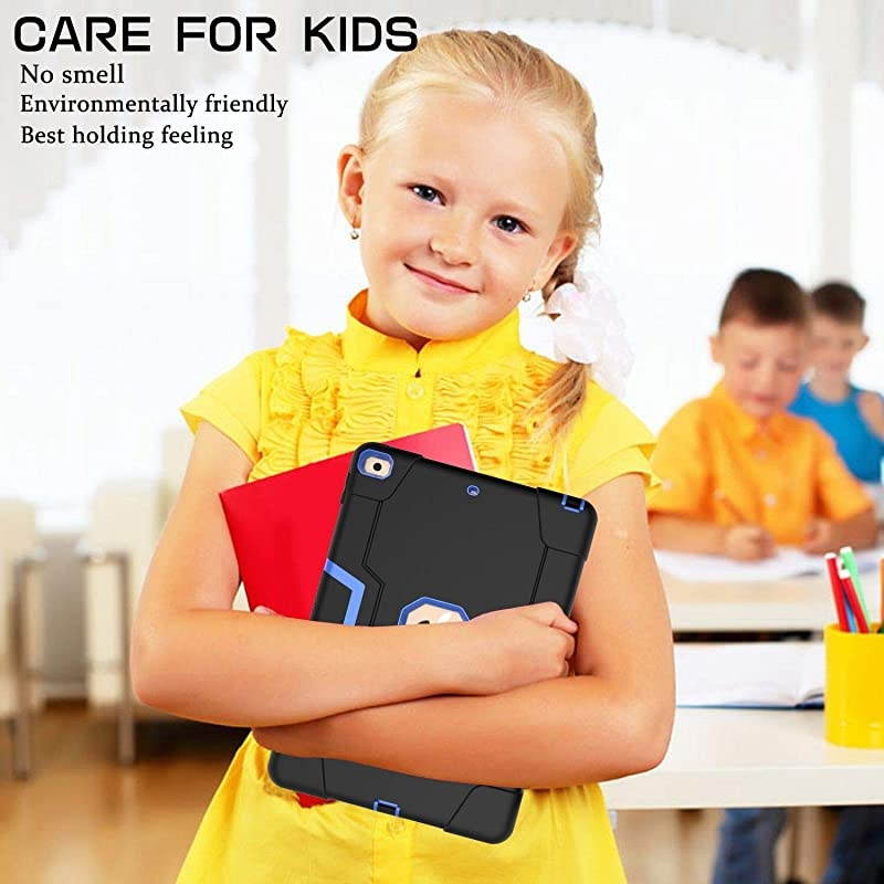 iPad 102 Case 2020 iPad 8th Generation Case2019 iPad 7th Generation Case Shockproof Rugged Protective Case with Kickstand Black