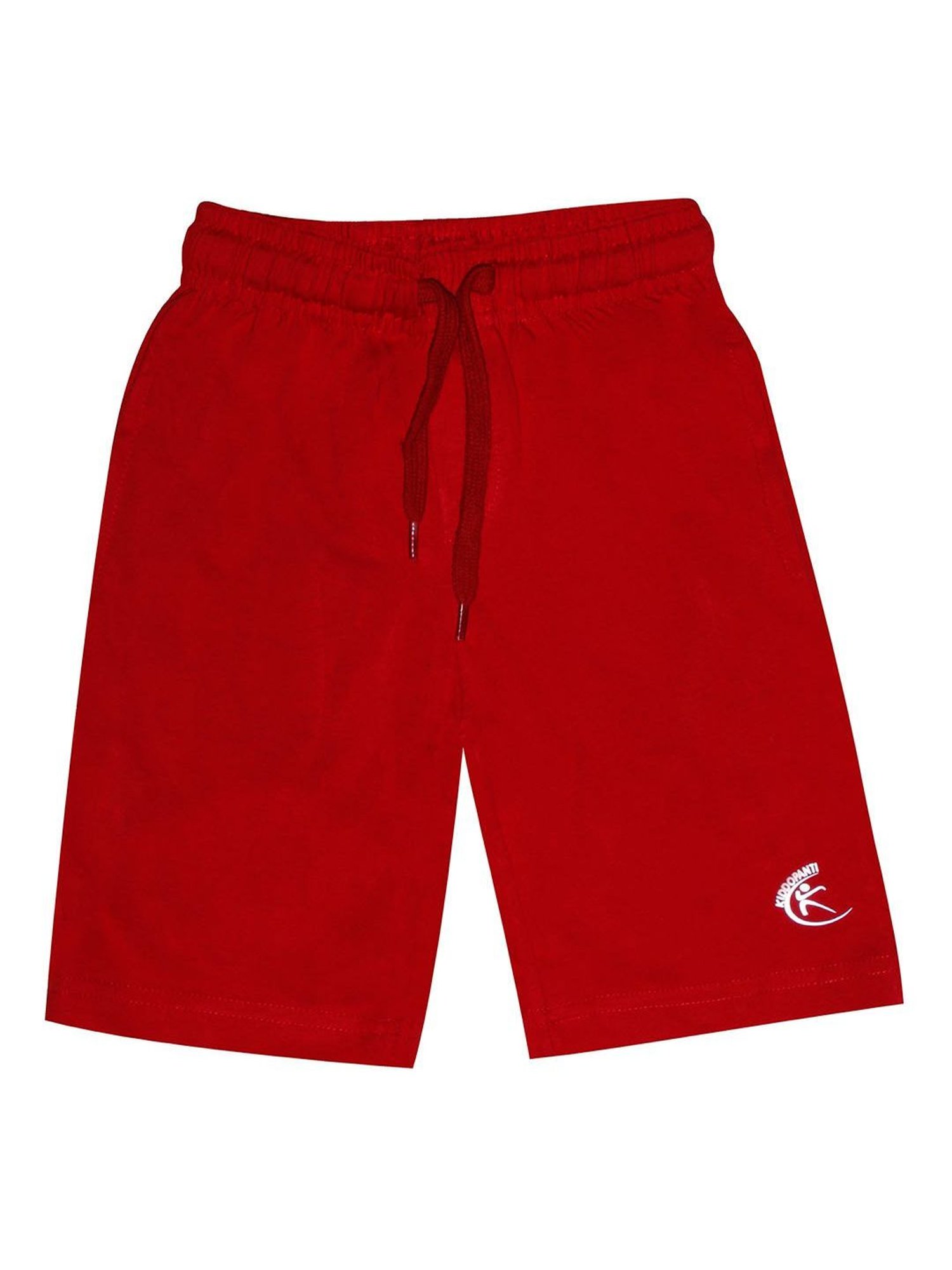 Kiddopanti Kids Royal Blue & Red Solid Shorts (Pack Of 2)