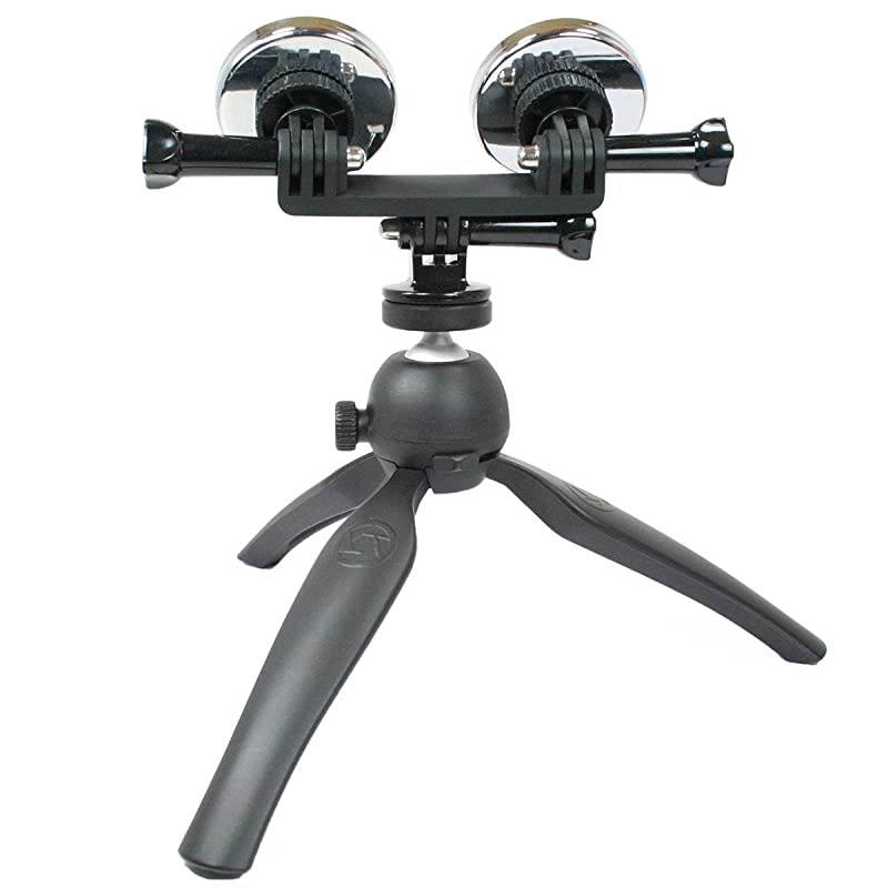 Gear Dual Device Magnetic Mount and Heavy Duty Tripod Mount Two Phones at Once via Magnets and Metallic Plates to This Tripod for Live Stream or Video with 2 Devices Strong Hold