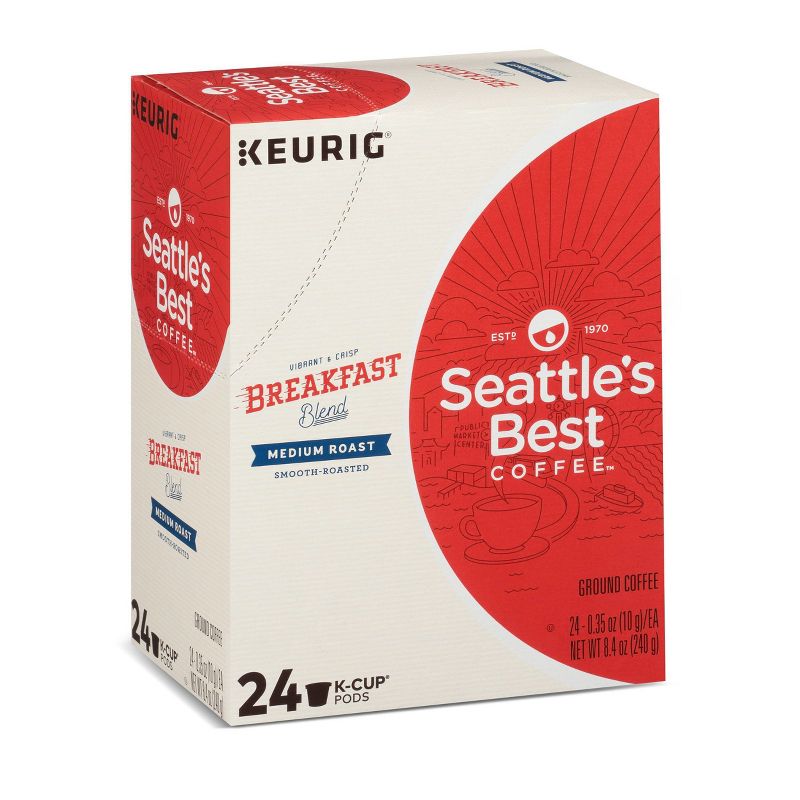 Seattle's Best Breakfast Blend Light Roast Coffee - Keurig K-Cup Pods - 24ct