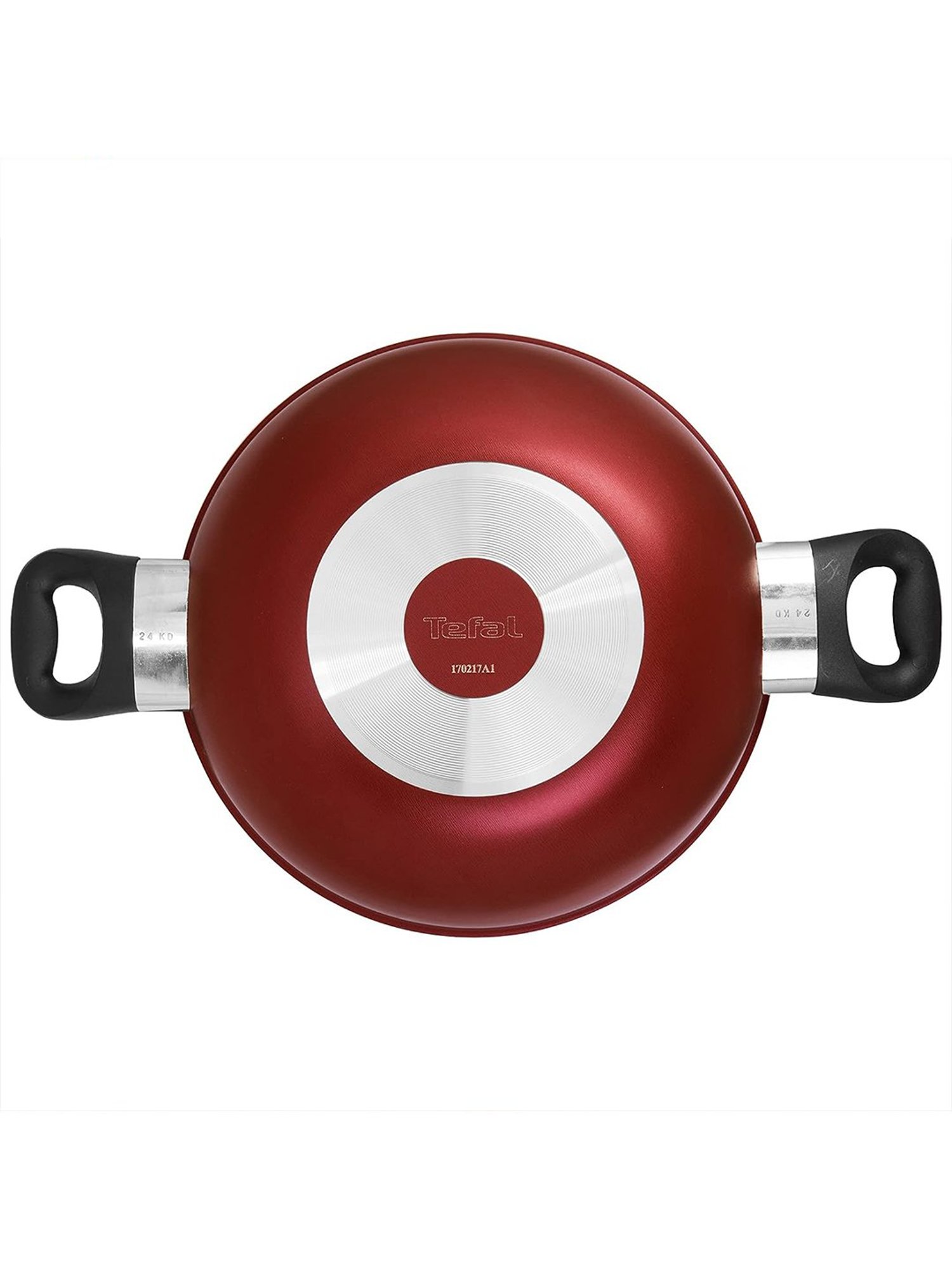 Tefal Simply Chef Red Aluminium 20 cm Rio Non-Stick Kadhai With Lid (1.96 L)