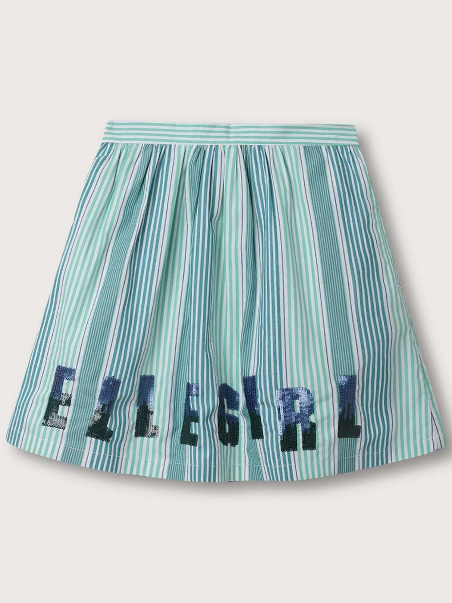 MINIKLUB Kids Blue Cotton Embellished Skirt