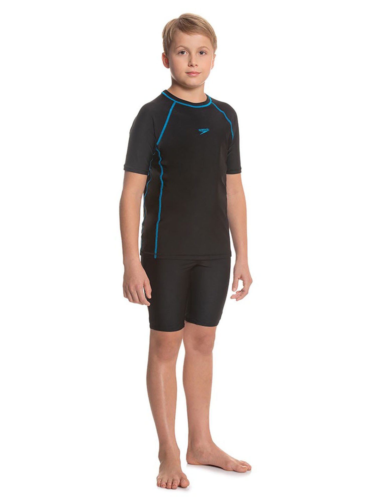 Speedo Kids Black Solid Swimsuit