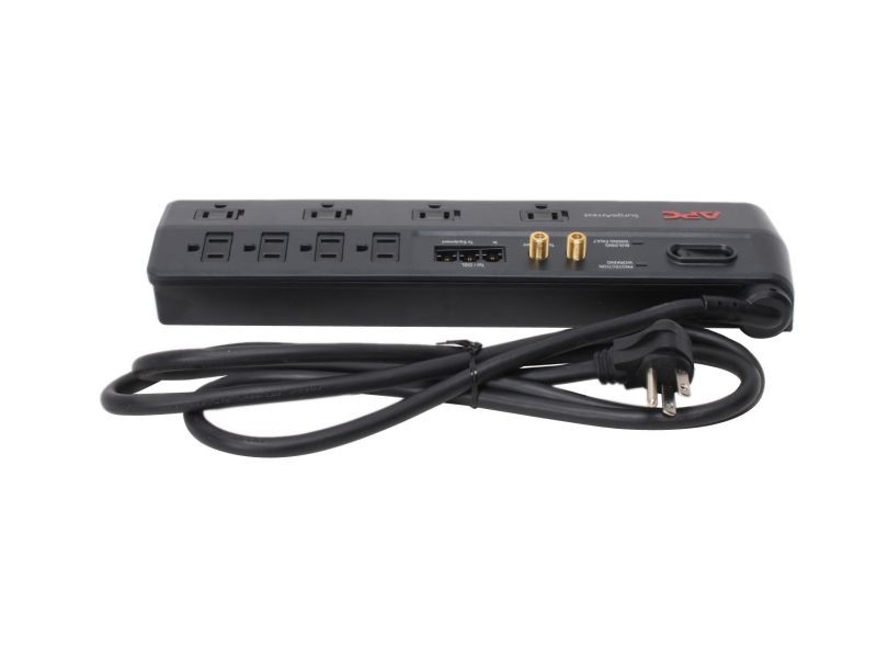 Uninex PS102 RF Remote Control Power Managed 6-Outlet Energy Controlled Surge Protector, Eliminates Standby Idle Electricity Usage, 6-Foot