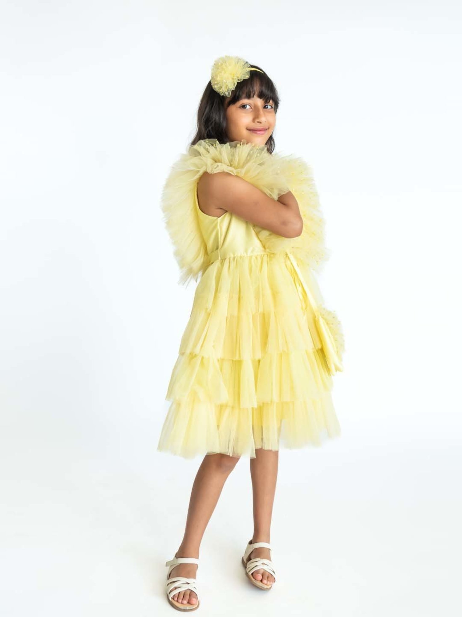 A Little Fable Yellow Regular Fit Dress
