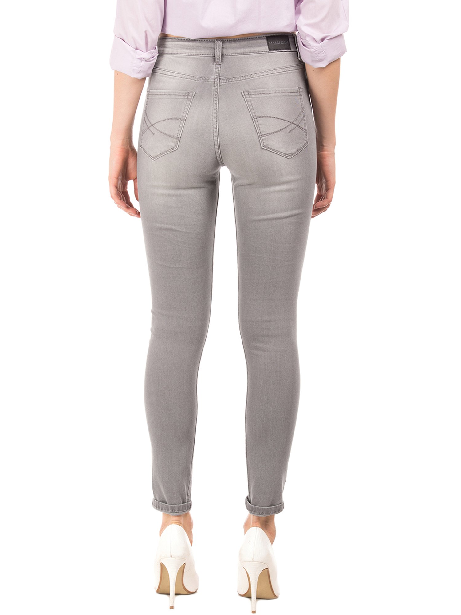 Aeropostale Grey Cotton Jeans