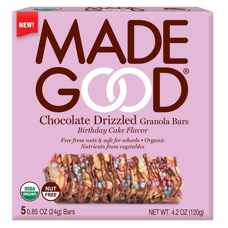 MadeGood Chocolate Dipped Granola Bar Birthday Cake - 4.2oz