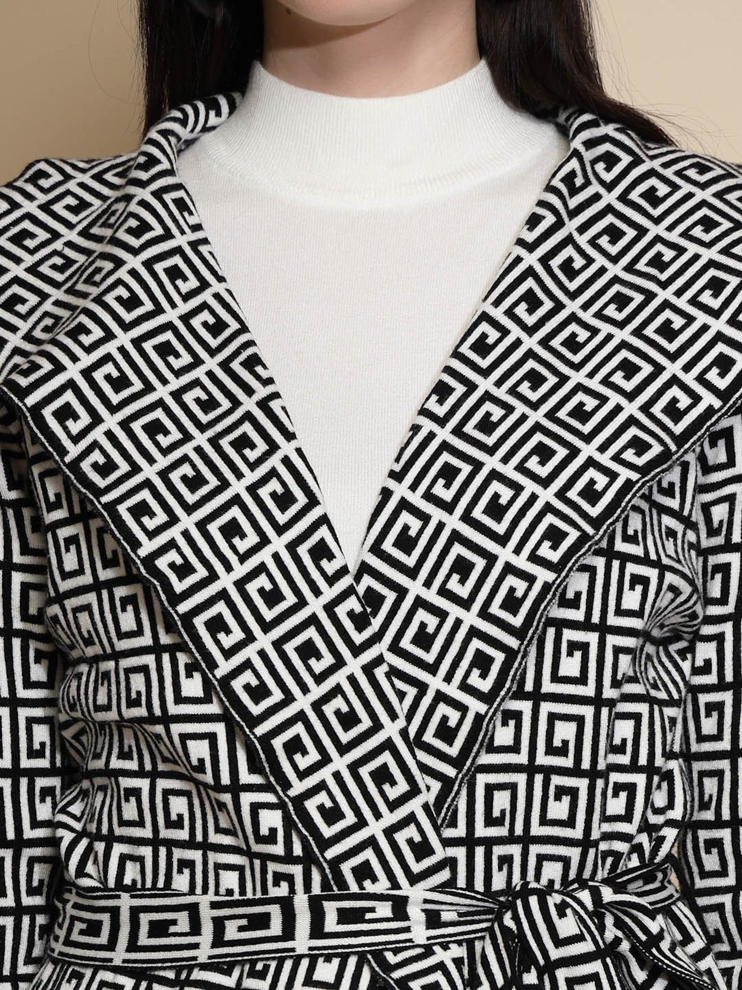 Global Republic Black & White Check Coat