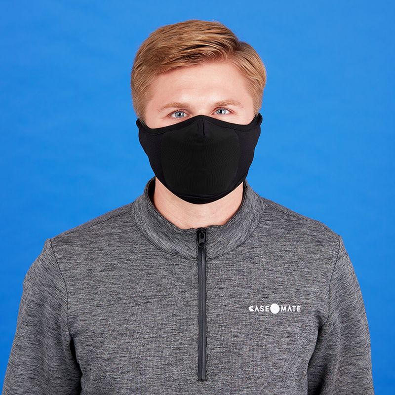 Copper Compression Infused Face Mask - Black - L/XL