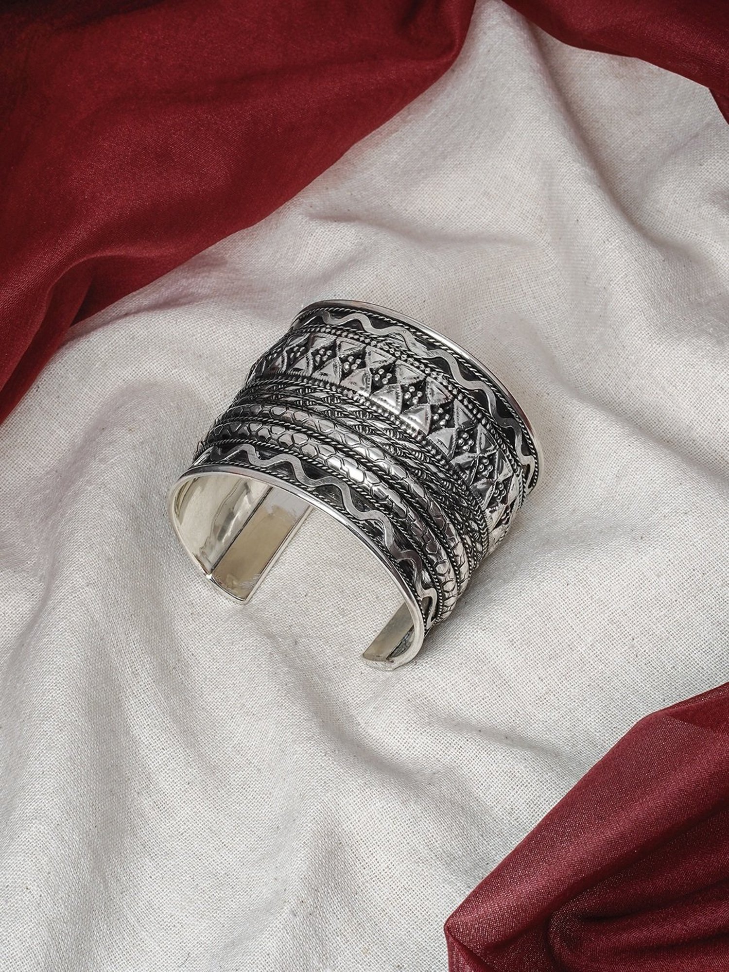 Teejh Sadhana Black Cuffs Bracelet for Women