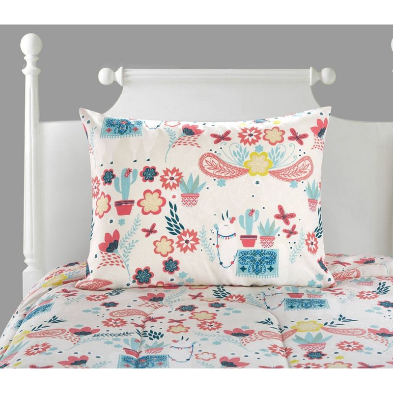 Toddler Llama Comforter Set Peach - Heritage Club