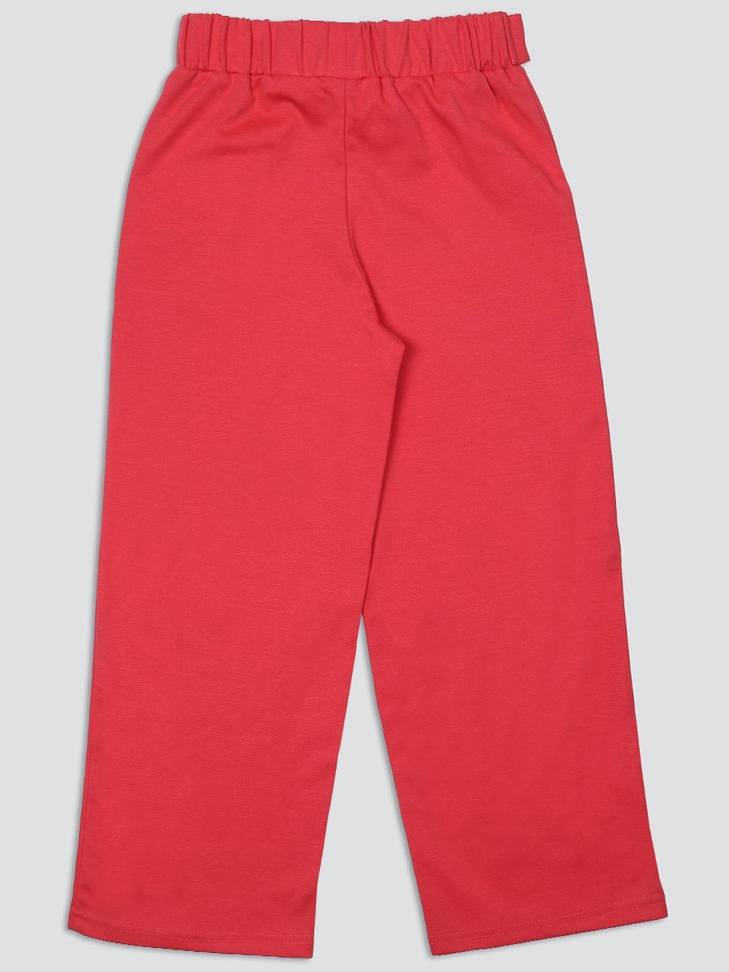 NINS MODA Kids Coral Red Regular Fit Palazzo