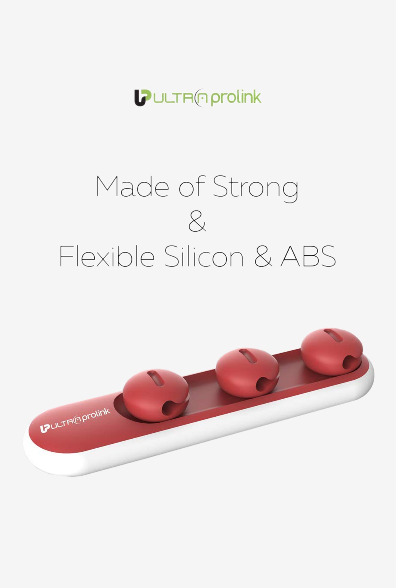 ULTRAPROLINK UM1001 Cable Tidy Magnetic Cable Organizer (Red)