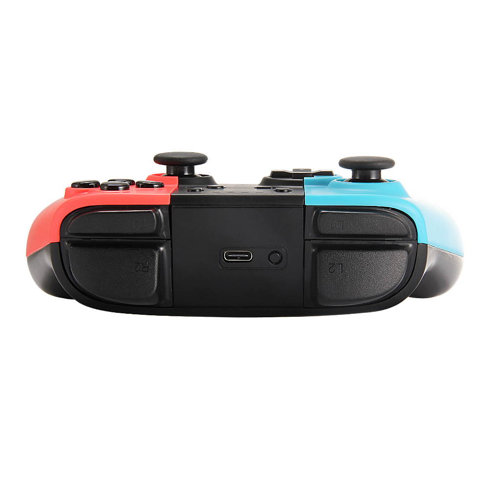 JRH-8576 Wireless Pro Controller Bluetooth V3.0 Vibration Gamepad for Switch - Blue Red