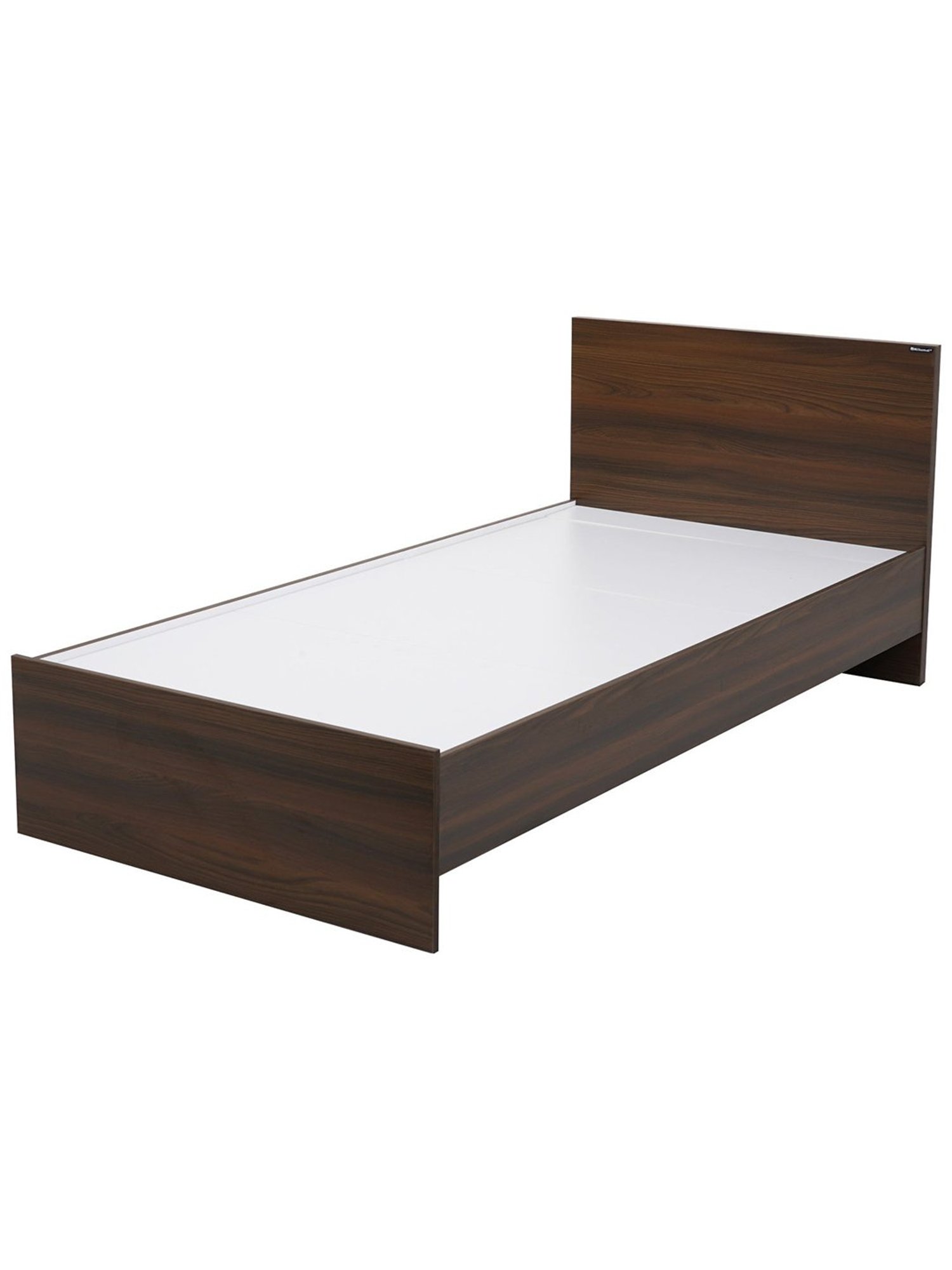 Nilkamal Arthur Walnut Brown Engineered Wood Single Bed without Storage