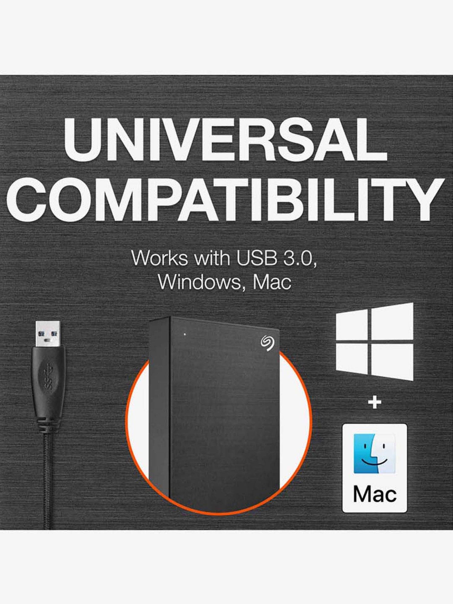 Seagate One Touch 5TB External HDD with Password - Black, for Win & Mac - STKZ5000400