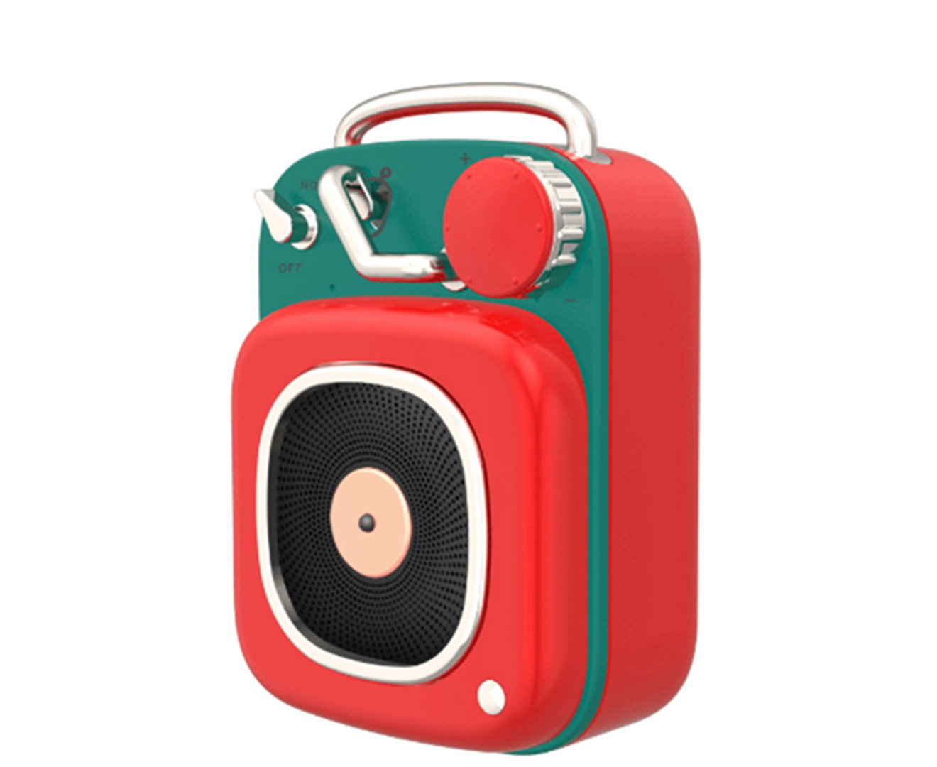 Select Mall Creative Wireless Bluetooth Speaker Mini Portable Retro Small Sound Suitable for Outdoor-Red