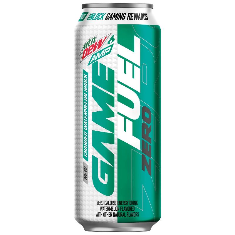 Mountain Dew AMP Game Fuel ZERO Watermelon - 16 fl oz Can
