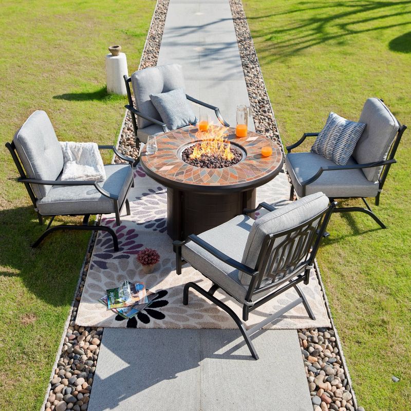 5pc Deep Seat Patio Fire Conversation Set - Patio Festival