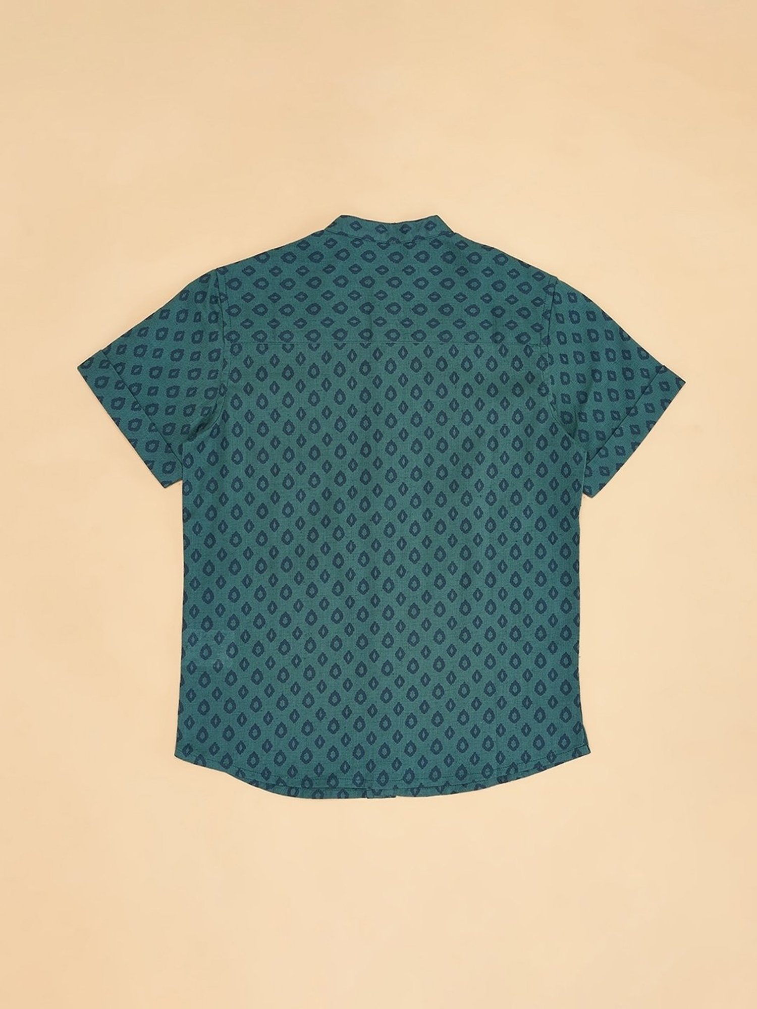 Indus Route by Pantaloons Boys Blue Print Shirt