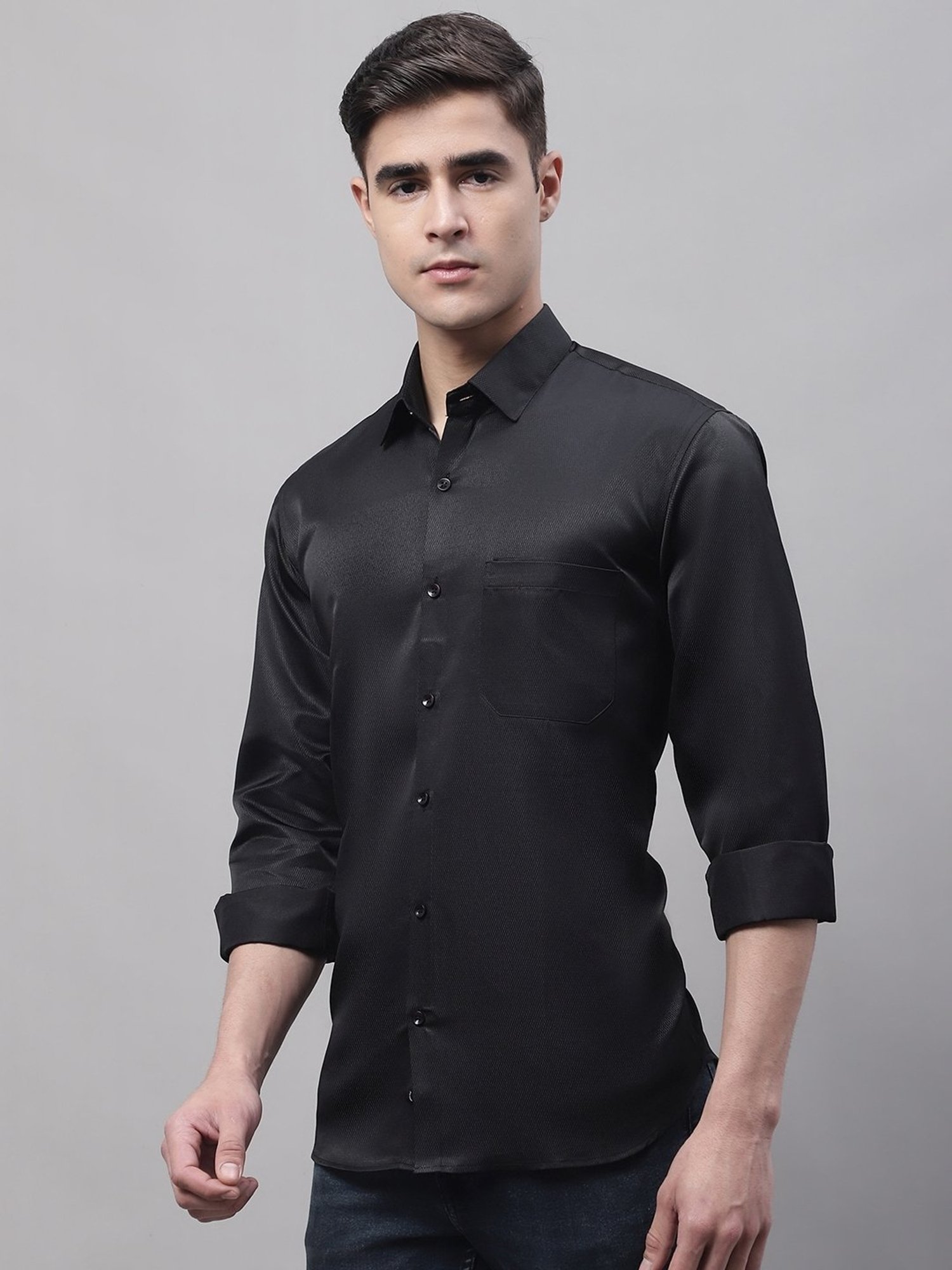 Jainish Black Regular Fit Shirt