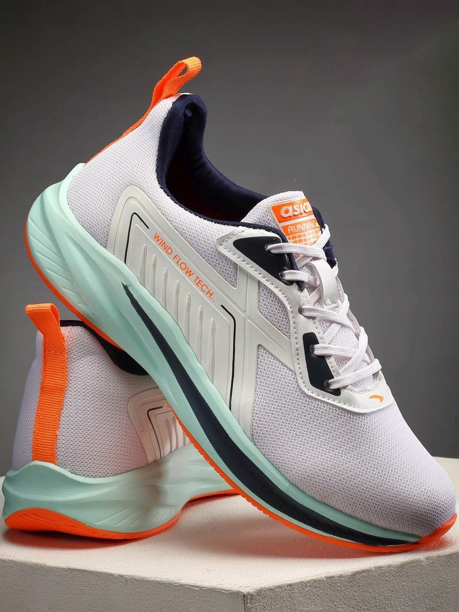 Asian Men's White Running Shoes