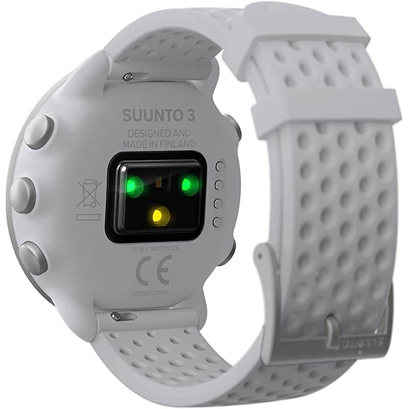 Suunto 3 New Edition Fitness Multisport Watch with Heart Rate Monitor and  Earbuds Pro and Power Bank Bundle (Pebble White)