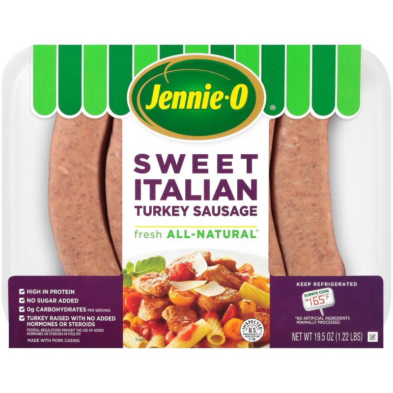 Jennie-O All-Natural Lean Sweet Italian Turkey Sausage - 19.5oz