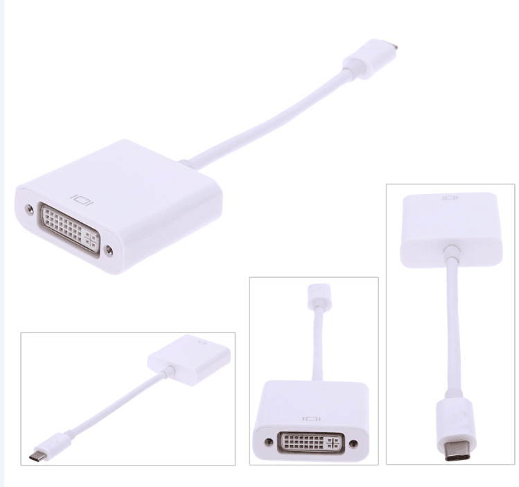 USB to DVI Adapter Type C(Thunderbolt 3) to DVI Converter, USB C to DVI Video Adapters for Apple New MacBook [2015 ,2016,2017]