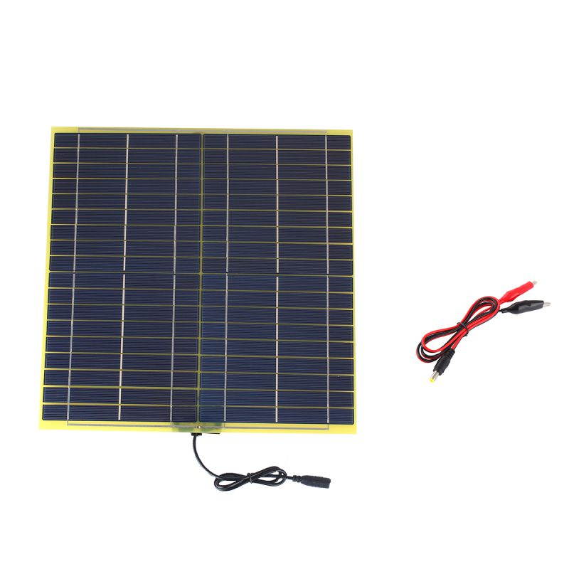 15W 18V 850mA Glass Fiber Solar Cell Solar Panel For 12V Car Battery Charger