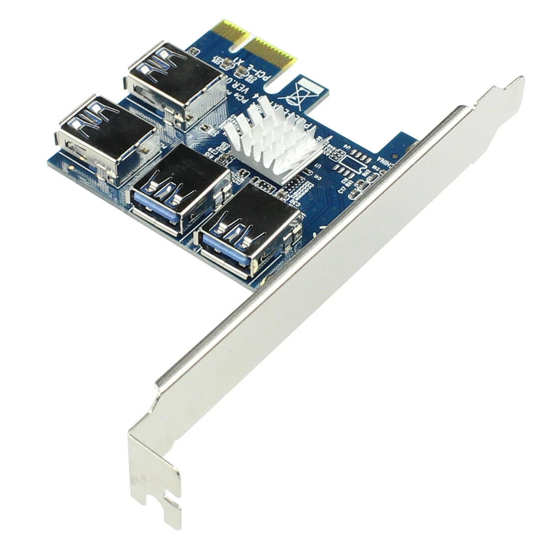 PCI-E to PCI-E Adapter 1 Turn 4 PCI-Express Slot 1x to 16x USB 3.0 Mining Special Riser Card PCIe Converter for BTC Miner Mining