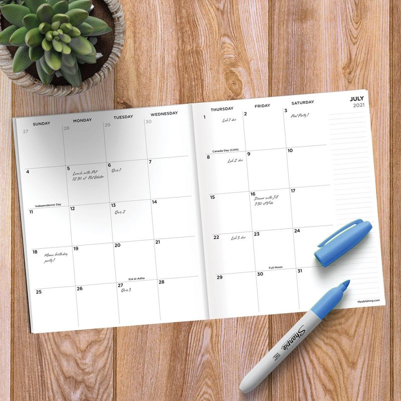 2021-22 Academic Planner 8"x6.5" Hopes & Groceries Monthly - The Time Factory