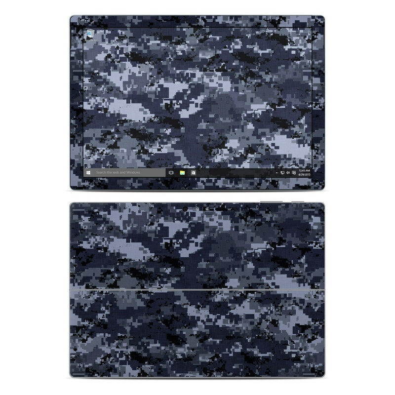 Surface Pro 4 Skin - Digi Navy Camo - Sticker Decal