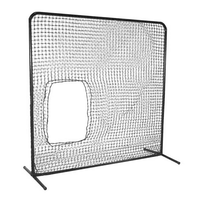 Cimarron Sports 7 x 7 Foot Underhand Softball Fast & Slow Pitch Protective Portable Pitching Screen Safety Netting Net and Frame