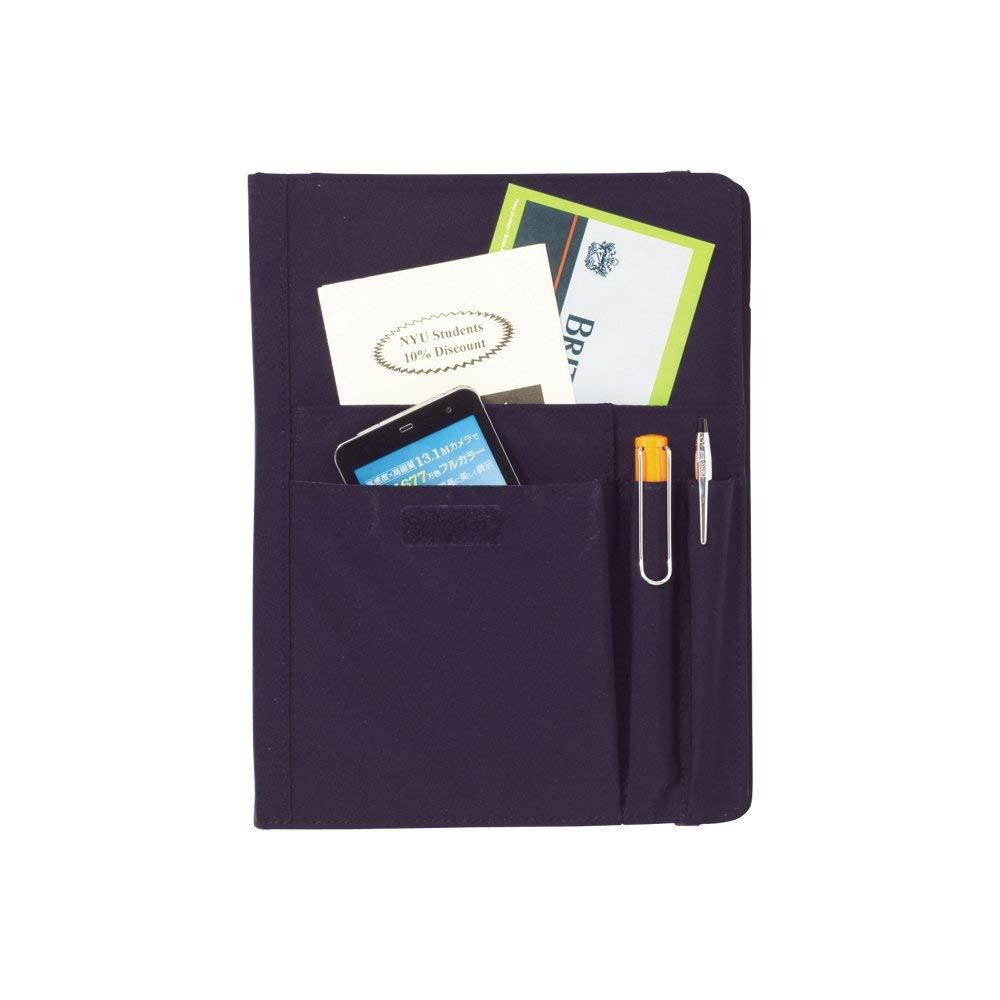 LIHIT LAB. Refillable Notebook with Cover, Journal Cover, Navy, B5, 9.9 x 7 x 1.5 inches (N1627-11)