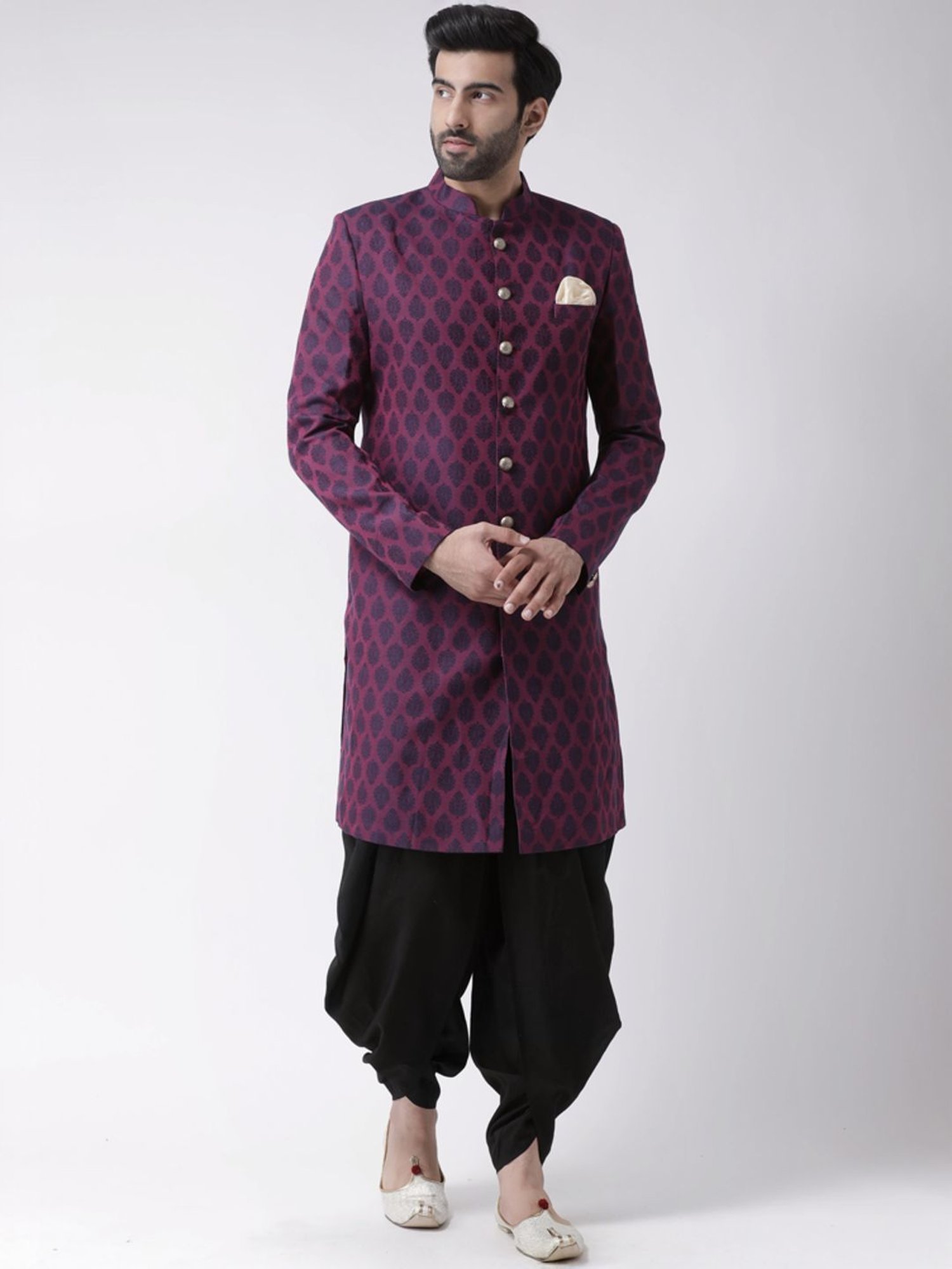 Ramraj ALAMEEN White Cotton Solid Dhotis