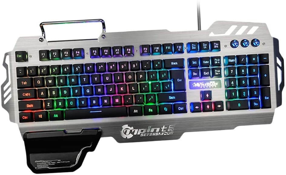 MagiDeal Wired Colorful Gaming Keyboard W/Phone Stand Holder Desktop Anti-ghosting