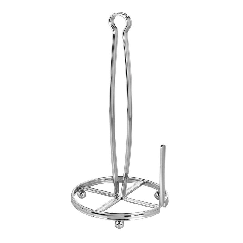 iDESIGN York Lyra Paper Towel Holder Stand Silver