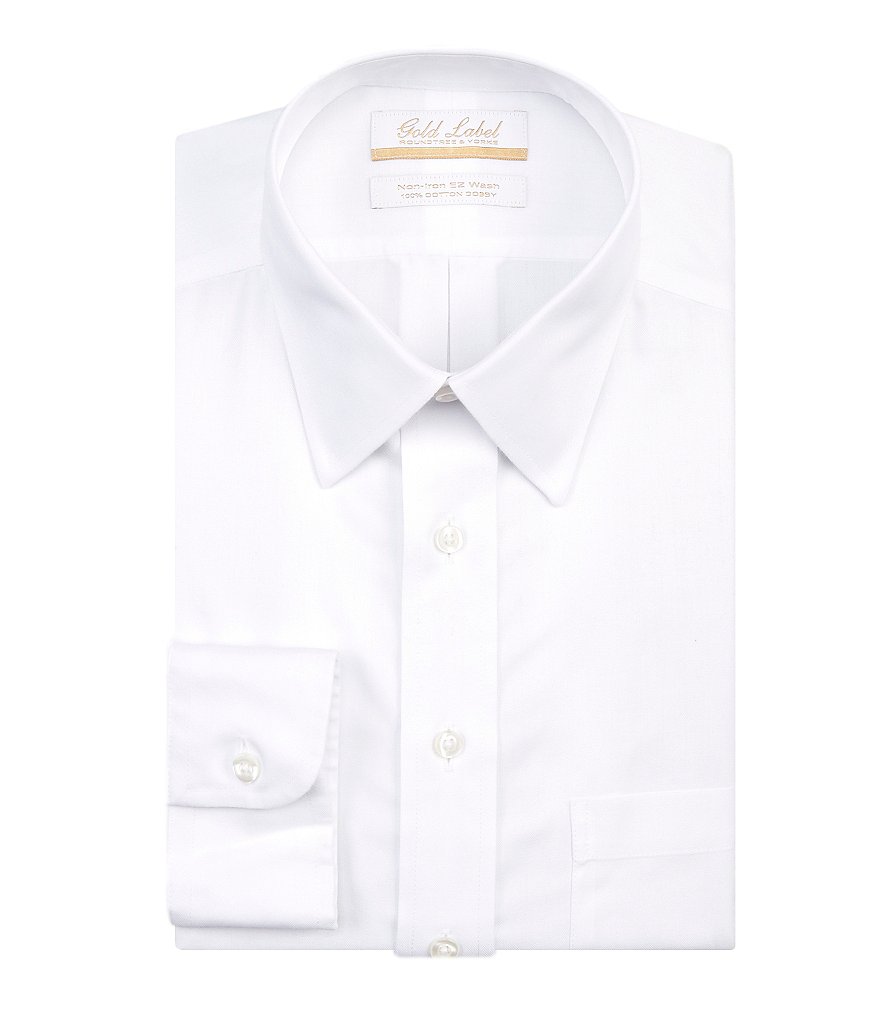 Gold Label Roundtree & Yorke Big & Tall Non-Iron Button-Down Collar Solid Dress Shirt