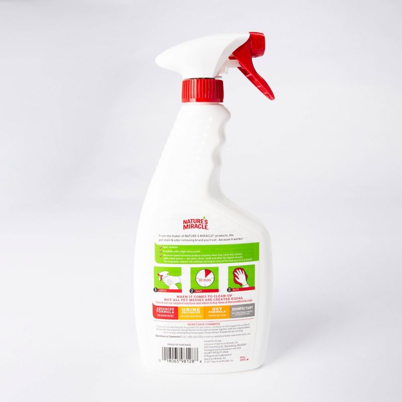 Nature's Miracle Spray Pet Stain and Odor Remover Enzymatic Formula 24 Oz
