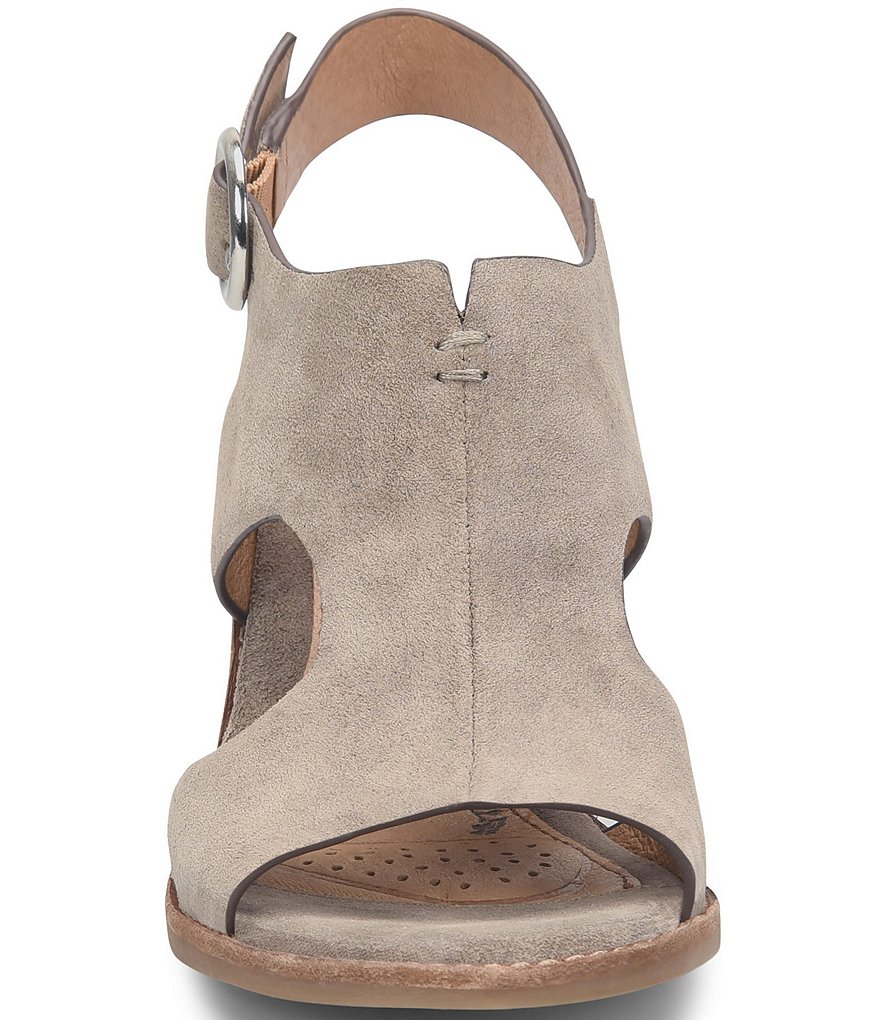 Sofft Maben Suede Slingback Block Heel Sandals