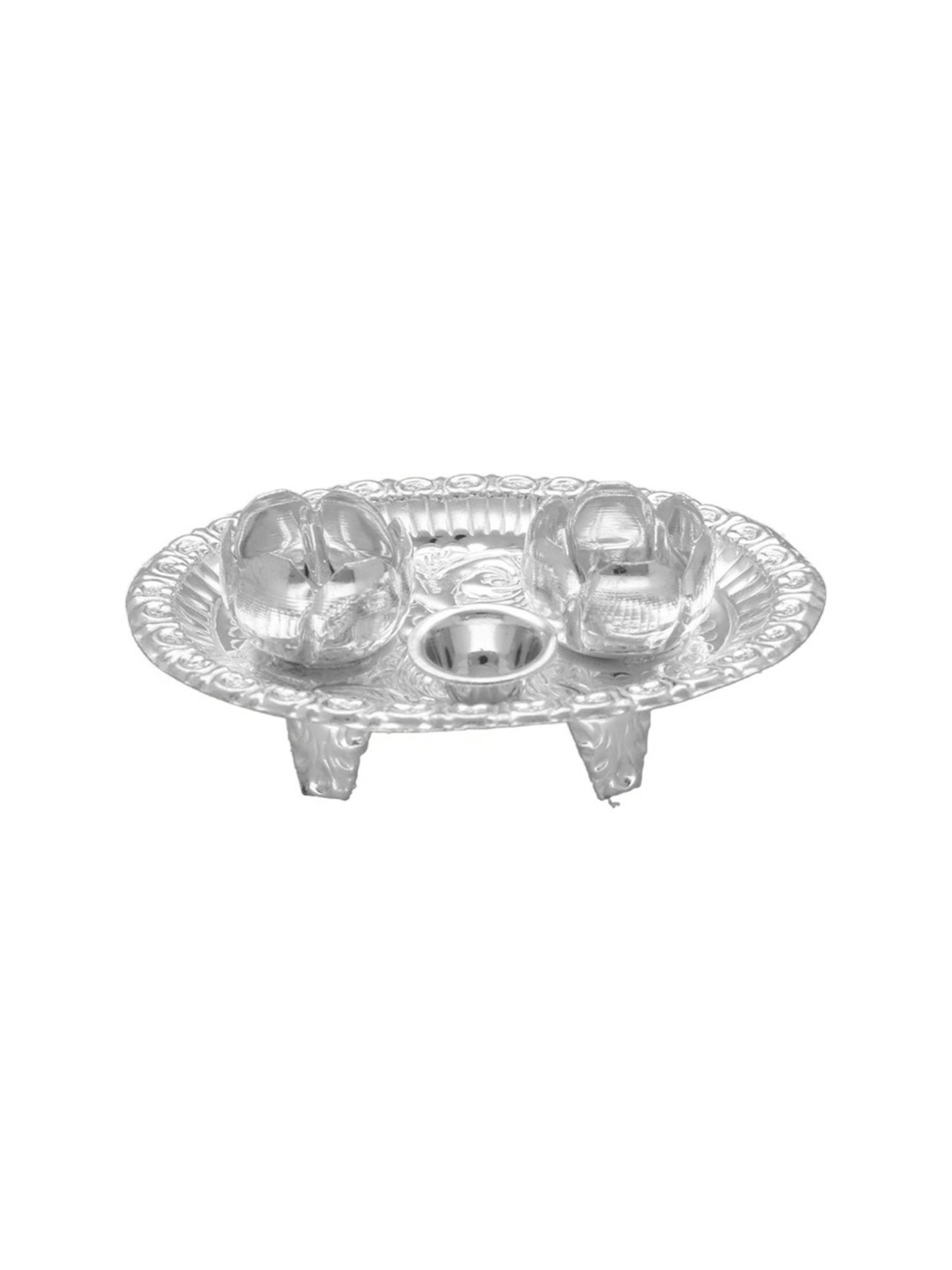 Sri Jagdamba Pearls 0.8 Silver Thali Set - 40 gm