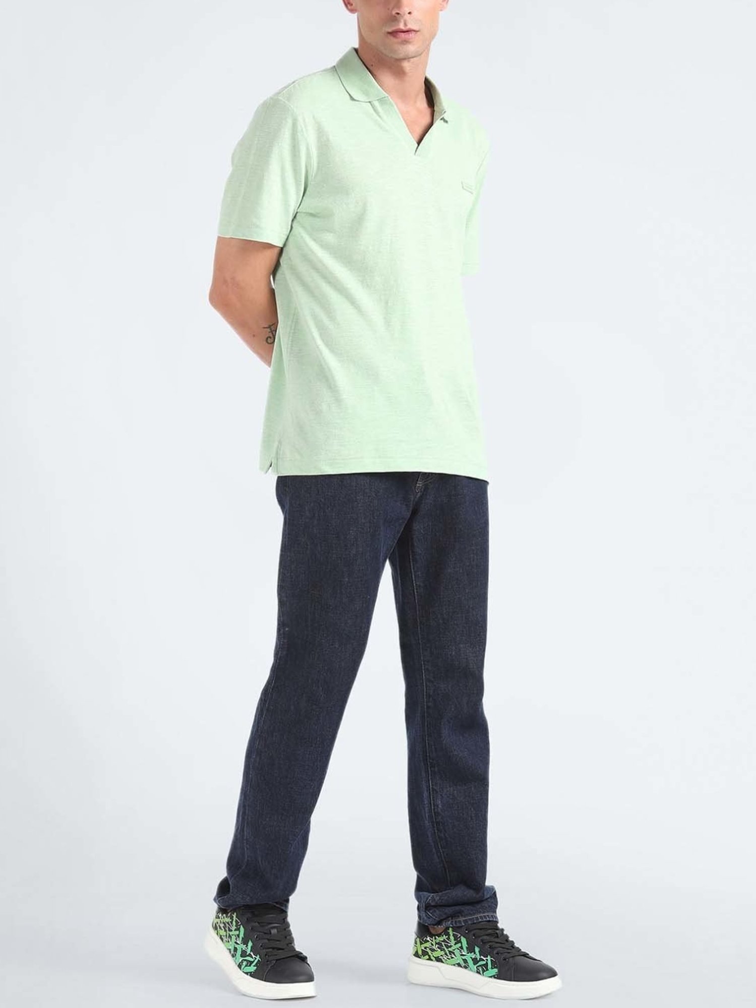Calvin Klein Jeans Quiet Green Regular Fit Polo T-Shirt